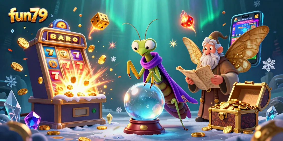 Fun79 players enjoying a captivating casino scene with vibrant slot machines and dynamic characters.