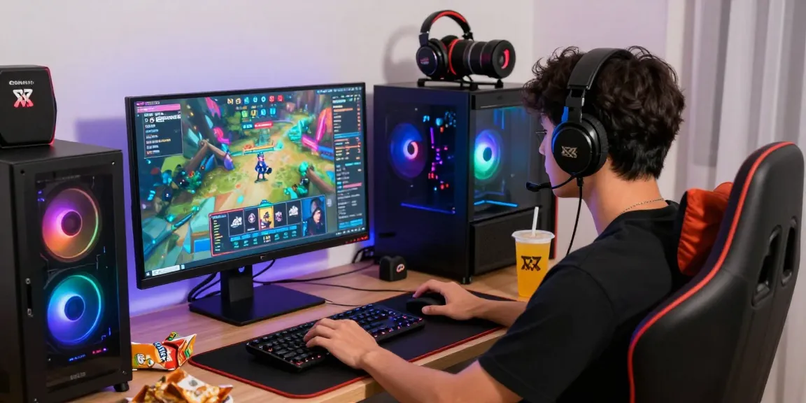 Engaging scene featuring a player enjoying xxx games on a high-resolution gaming setup with vibrant graphics.
