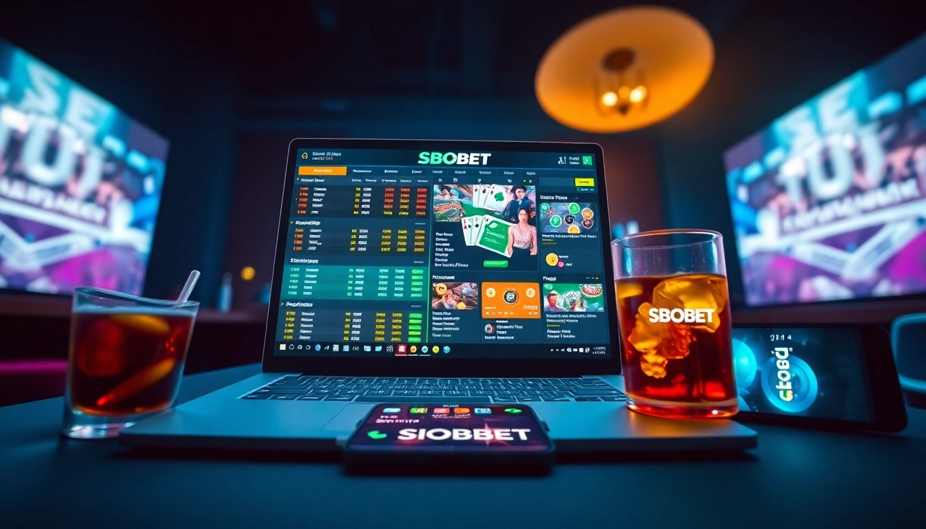 SBOBET.dance vibrant online betting scene with modern interface and engaging atmosphere.