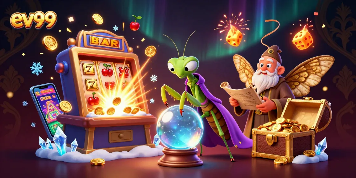 Engage with ev99 through a vibrant 3D casino scene filled with fortune and excitement.
