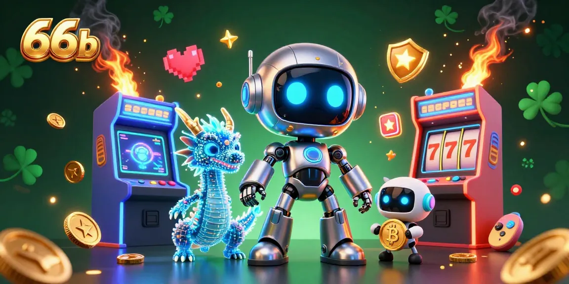 66b showcases an exciting cyberpunk gaming scene with dynamic characters and vibrant casino elements.