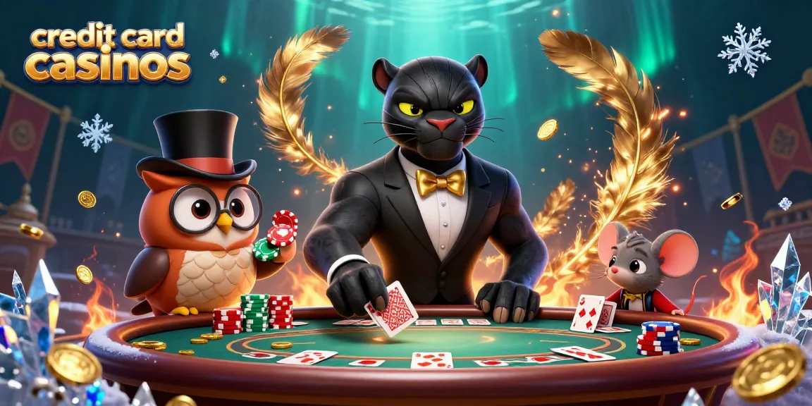 Experience thrilling gameplay at credit card casinos with festive elements and charming characters.
