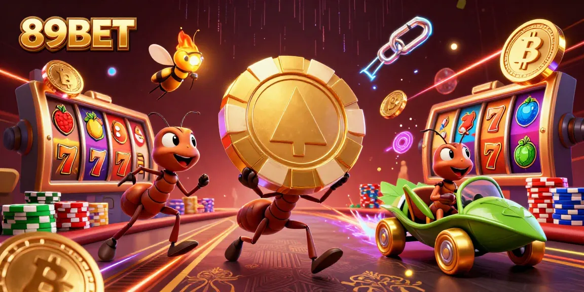 Engage in thrilling games at 89BET featuring colorful casino characters and dynamic slot elements.