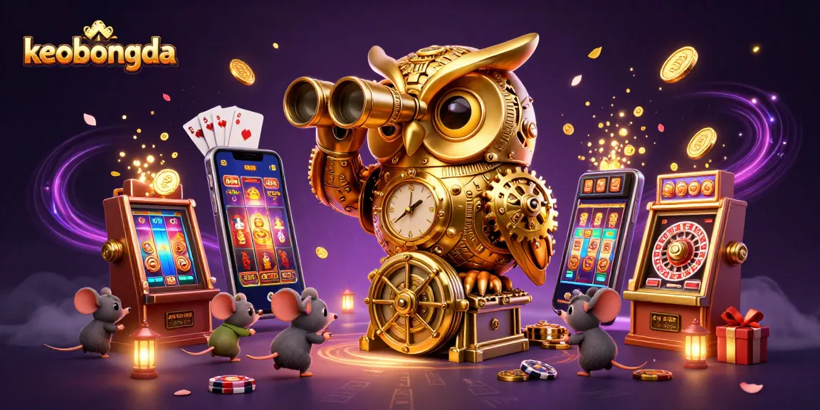 Engage with the thrilling world of keobongda as the golden owl oversees vibrant casino action.