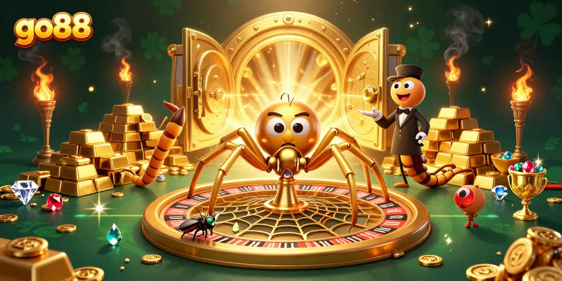 Engaging in thrilling bets at go88's roulette wheel with a vibrant golden atmosphere.